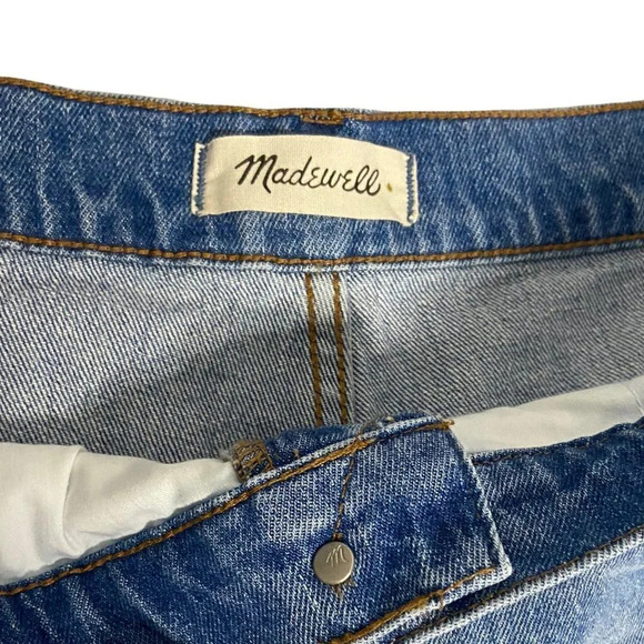 NWT Madewell Classic Straight Jeans in Light Wash: Step-Hem Edition-sz 37 - Picture 6 of 11